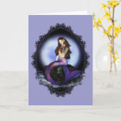 信じ人魚の挨拶 カード (黄色い花)