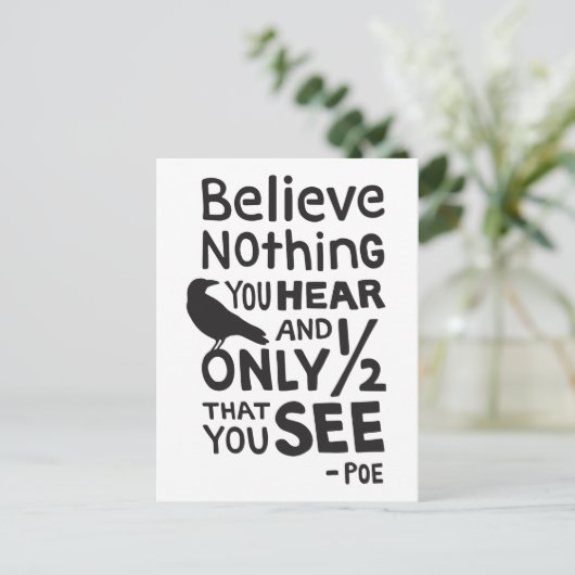 「信じ何も聞いて…」 引用文バイポー ポストカード (スタンド正面)