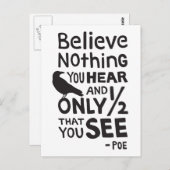 「信じ何も聞いて…」 引用文バイポー ポストカード (正面/裏面)