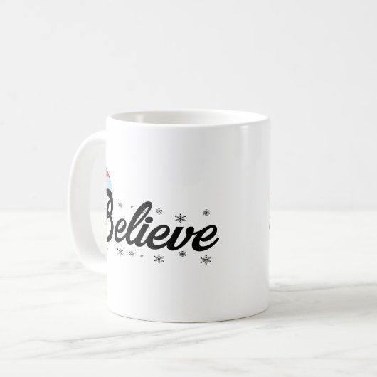 信じ信じ – 私はサンタクロースのクリスマスに コーヒーマグカップ (正面左)