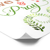 信じ信仰を持って祈る ポスター (角)