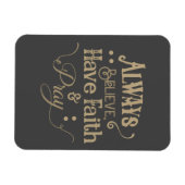 信じ信仰を持って祈る マグネット (横)