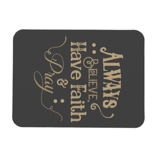 信じ信仰を持って祈る マグネット (横)