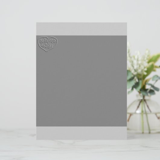 信じ全てのエンボスカスタムレターヘッド (スタンド正面)