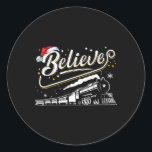 信じ列車Christmas北極表現F ラウンドシール<br><div class="desc">信じ列車クリスマス北極表現家族クリスマス1</div>