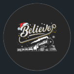 信じ列車Christmas北極表現F ラウンドシール<br><div class="desc">信じ列車クリスマス北極表現家族クリスマス1</div>