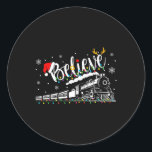 信じ列車Christmas北極表現F ラウンドシール<br><div class="desc">信じ列車クリスマス北極表現家族クリスマス</div>