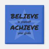 信じ勇気付けられる青星を獲得する マグネット (正面)