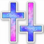 信じ十字架 シール (正面)