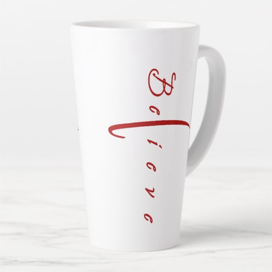 信じ十字 カフェラテマグ (右アングル)