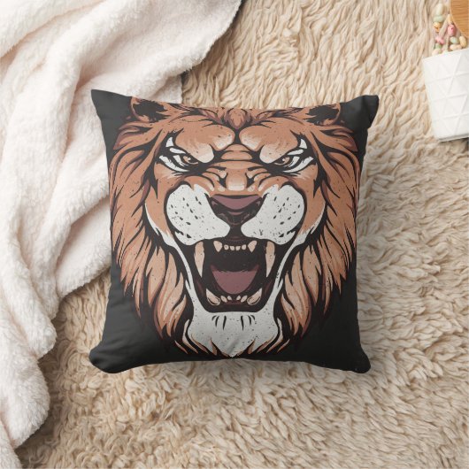 信じ声のライオやる気を起こさせるン クッション (ブランケット)