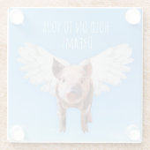 信じ夢おもしろいの中で ガラスコースター (裏面)