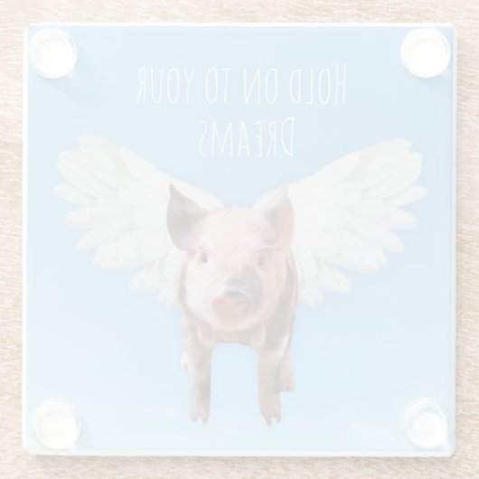 信じ夢おもしろいの中で ガラスコースター (裏面)