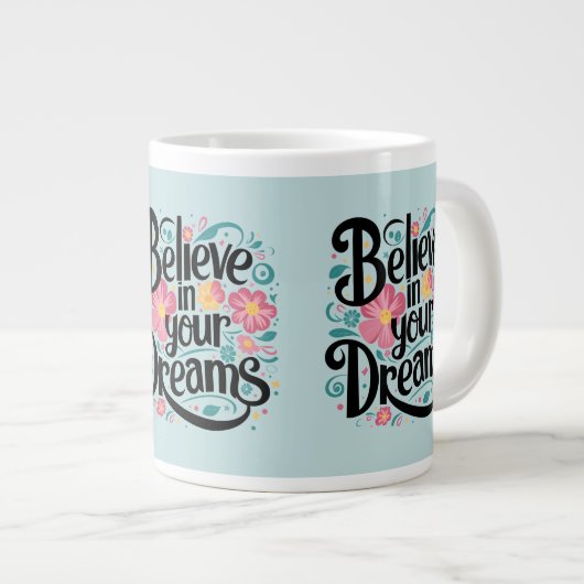 信じ夢のフローラお洒落芸術 ジャンボコーヒーマグカップ (正面右)