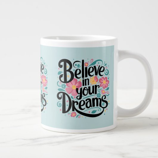 信じ夢のフローラお洒落芸術 ジャンボコーヒーマグカップ (右)