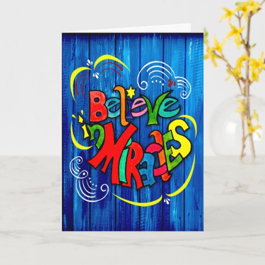 信じ奇跡で カード (黄色い花)