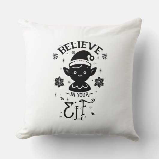 信じ小妖精や小人 クッション (正面)