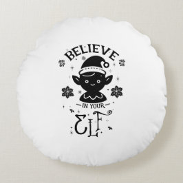 信じ小妖精や小人 ラウンドクッション
