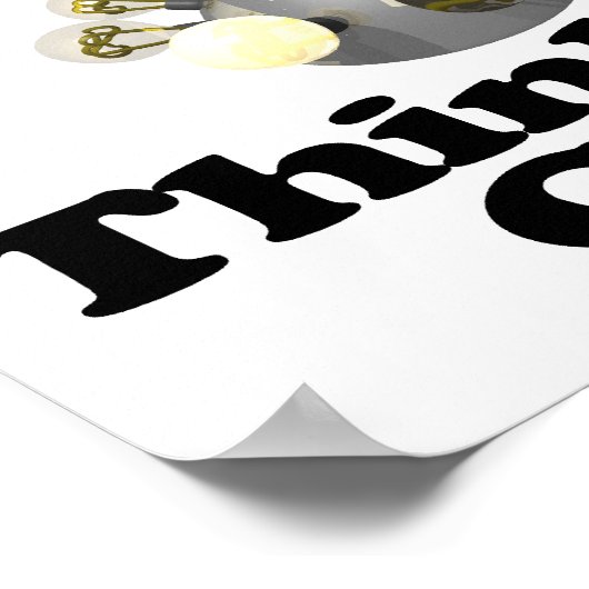 信じ帽を考え被る ポスター (角)