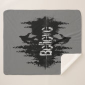 信じ引用文ザレジェンドサスカッチビッグフット シェルパブランケット (正面(横))