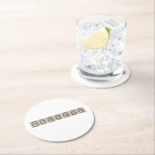 信じ感動的やる気を起こさせる金ゴールド文字 ラウンドペーパーコースター (インサイチュ)