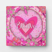 信じ感動的ハートかわいらしフローラ フォトプラーク (正面)