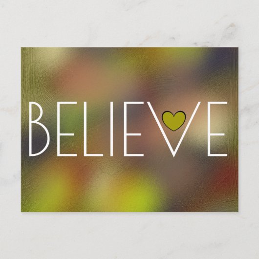 信じ感動的可愛い ポストカード (正面)