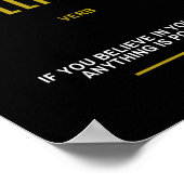 信じ感動的引用文 ポスター (角)