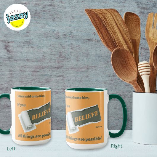 信じ感動的聖なる書物、 経典2トーン マグカップ