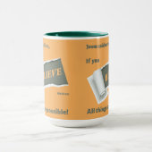 信じ感動的聖なる書物、 経典2トーン マグカップ (中央)