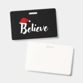 信じ感動的 – クリスマス引用文デザインT-S バッジ (正面＆裏面)