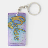 信じ感動的Wordキーチェイン – カスタム文字 キーホルダー (裏面)