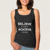 信じ文字すやる気を起こさせるる プラスサイズTシャツ (正面)