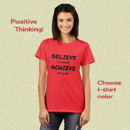 信じ文字すやる気を起こさせるる Tシャツ