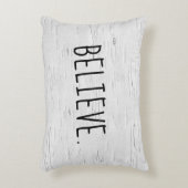 信じ文字オン樺の木ツリーアクセント枕 アクセントクッション (正面(垂直))