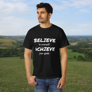 信じ文字シャツ Tシャツ