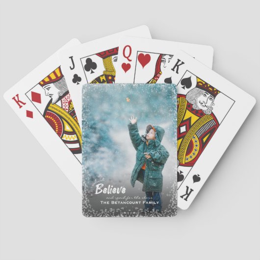 信じ星のクリスマスフォトに手を伸ばす トランプ (裏面)