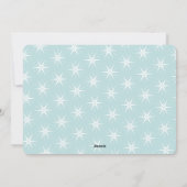 信じ星アクアブルー書道クリスマスフォト シーズンカード (裏面)