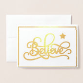 信じ星箔 箔カード (封筒付き正面)