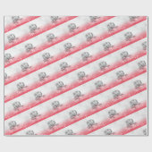 信じ星赤のグラデーションクリスマス ラッピングペーパー (フラット)