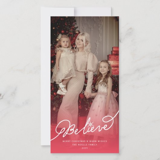 信じ書聖クリスマス写真 シーズンカード (正面)