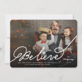 信じ書聖クリスマス写真 シーズンカード (正面)