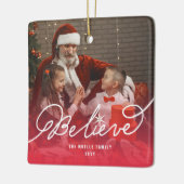 信じ書聖クリスマス写真 セラミックオーナメント (左)