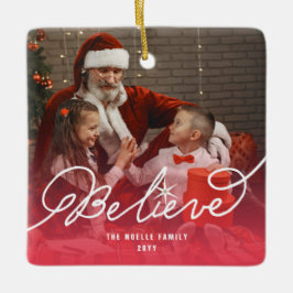 信じ書聖クリスマス写真 セラミックオーナメント