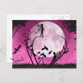 信じ月の妖精はがき ポストカード (正面/裏面)