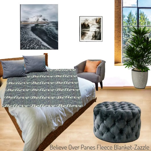 信じ枠 フリースブランケット