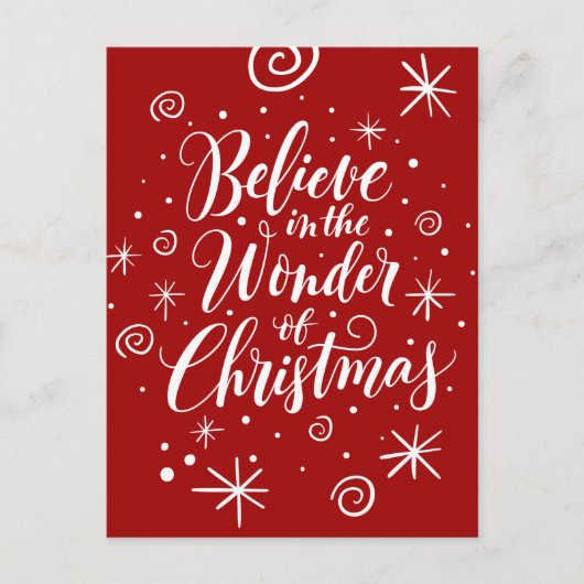 信じ疑問に思クリスチア魔法で シーズンポストカード (正面)