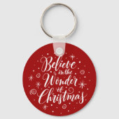 信じ疑問に思スのレタリングラウンド キーホルダー (裏面)