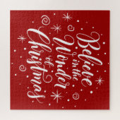 信じ疑問に思聖式のレタリングでイエス ジグソーパズル (横)