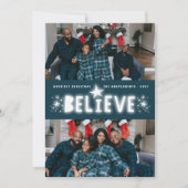 信じ白熱［赤熱］光を放つ星の宗教的なクリスマス2写真 シーズンカード (正面)